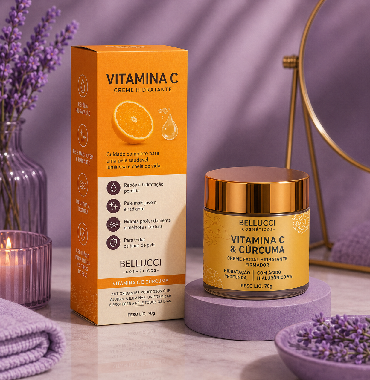 Creme Hidratante Facial Vitamina C