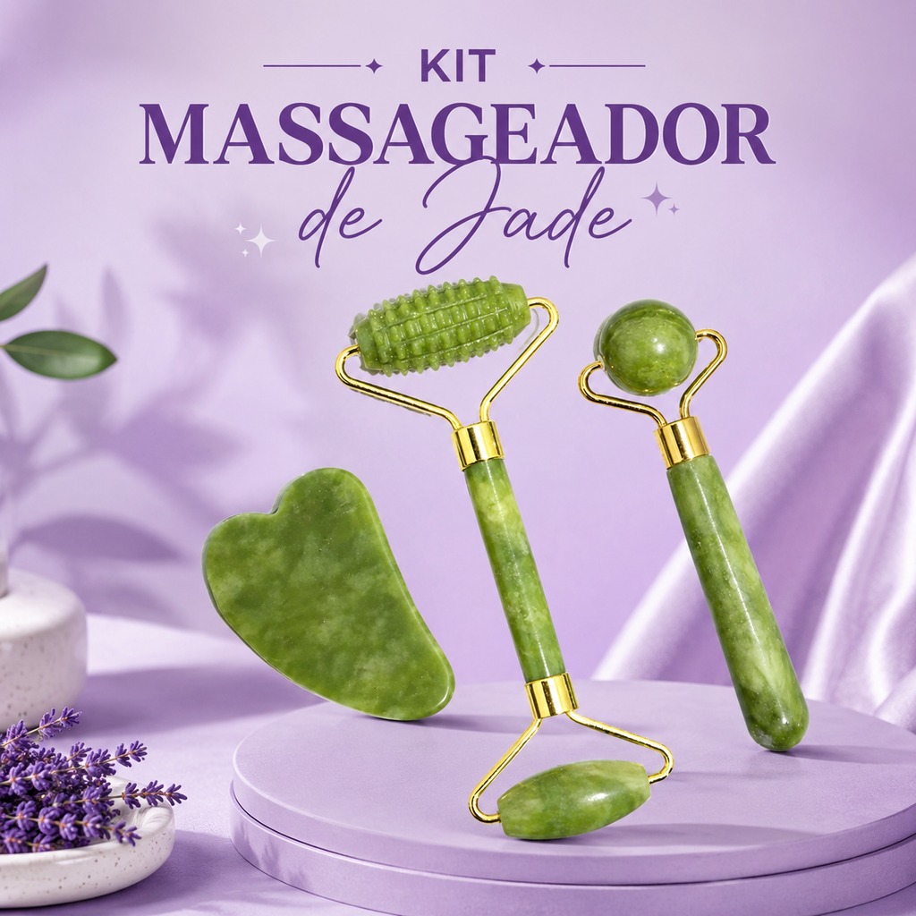 Rolo Massageador de Gua Sha Pedra Natural